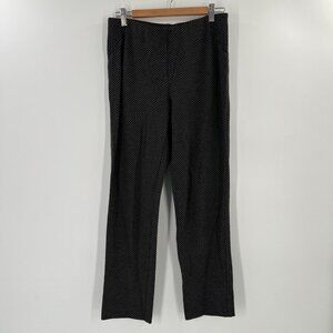 J.Jill‎ S Ponte Knit Pull On Pants Slim Leg Geometric Diamond Stretch Career